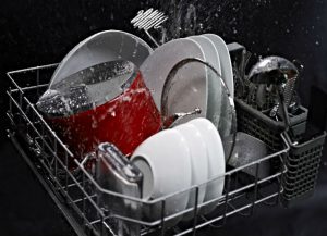 Close up image of dishwasher