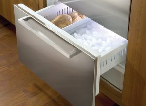 Image of an open freezer