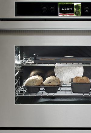 Close up image of an oven
